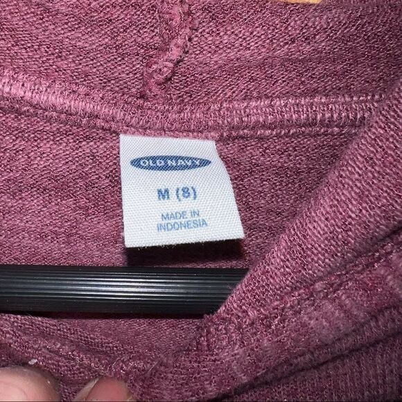 Old Navy long sleeved super soft knit hoodie girls size M/8 - Picture 4 of 4